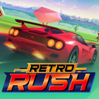 Retro Rush is an arcade game with current settings and 16-bit graphics that moves quickly. Use speed boosts and car changes to beat other players and win as you go through different tracks. First place in races, cups, and new challenges is the ultimate goal.