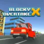 Blocky Overtake X is a driving game with a new classic square design, your goal is to surpass your opponents by passing all the cars and going the farthest while collecting coins to upgrade or buy better cars. 