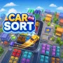 Car Sort is a colourful parking puzzle game. Tap a garage to send its front cars onto the road, then match the cars to garages of the same colour. 