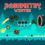 Dashmetry Winter lets players control a geometric figure that moves on its own and jumps, dodges, and moves through dangerous, spiked environments. 