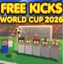 Fast-paced arcade soccer game Free Kicks World Cup 2026 emphasizes set pieces. To beat the goalkeeper and get past the wall, modify your shot direction, power, and spin.