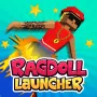 Launching a ragdoll over hurdles, using boosts like TNT and trampolines, and skilfully going as far as possible are all challenges in Ragdoll Launcher.