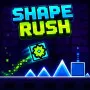 Shape Rush is a fast-paced reflex game where the player controls a shape that needs to dodge around obstacles on the track. The aim is to get as far as you can without crashing.
