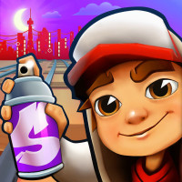 In the endless runner game Subway Surfers, you'll run on train tracks and try to avoid collisions. A guard is always watching you as you play as Jake or one of the other kids. 