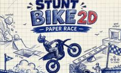 Test your skills with Stunt Bike 2D Paper Race!