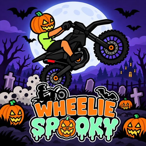 Join Wheelie Spooky for a spooky riding thrill!